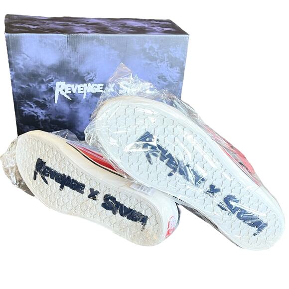 NEW Revenge x Storm Vol 2 HIGH TOP SNEAKERS Mens 11 Red Navy Lightning Bolt BOX - Picture 8 of 16